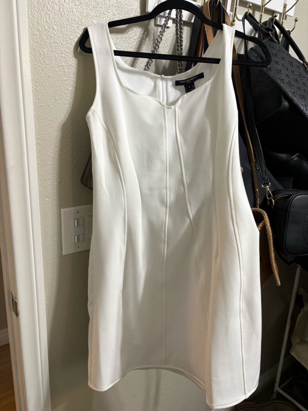 French Connection White Sleeveless Mini Dress